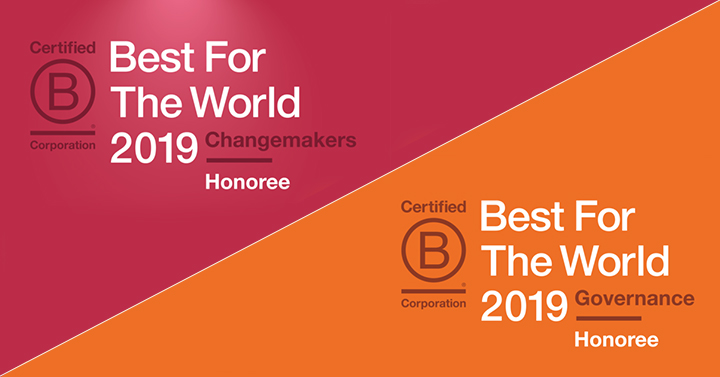 B Lab's Best for the World 2019 list honors the top 10% of all B Corps