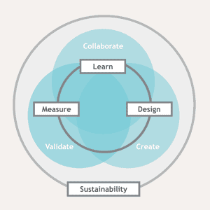 Digital Governance Venn Diagram showing how incremental improvements can drive shared learning, sustainability, and organizational improvement.